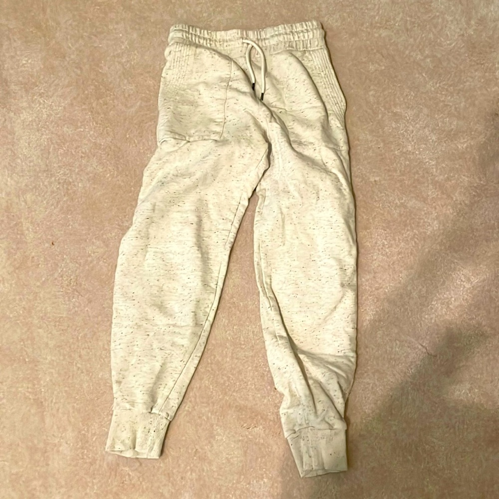 Limited edition cream sweatpants with colorful dots